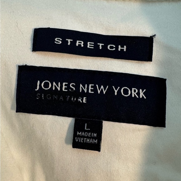Jones New York White Utility White Denim Jean Jacket - Picture 5 of 6